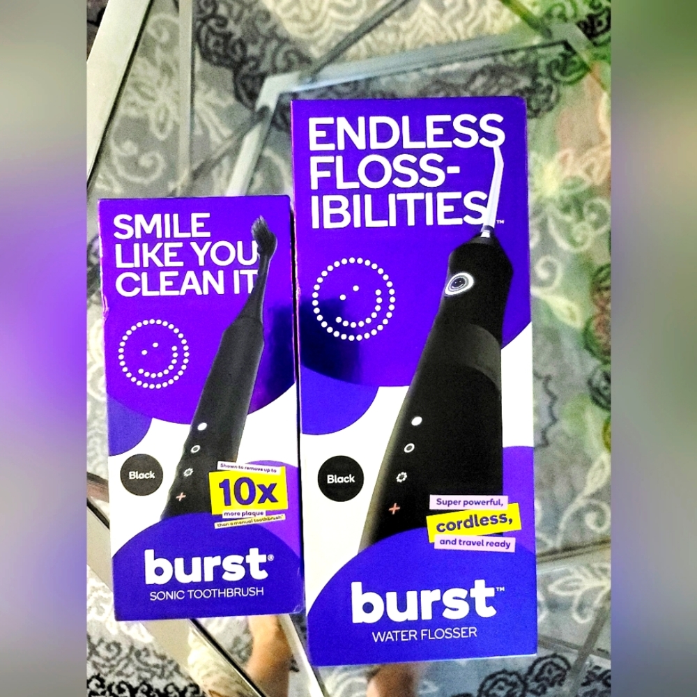 BURST Sonic toothbrush and flosser set